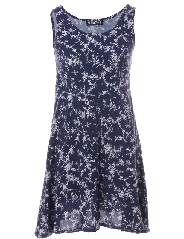 Label Floral Short Dress