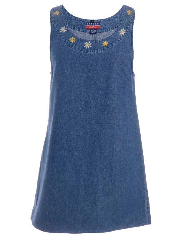 Label Heather Shortened Denim Dress