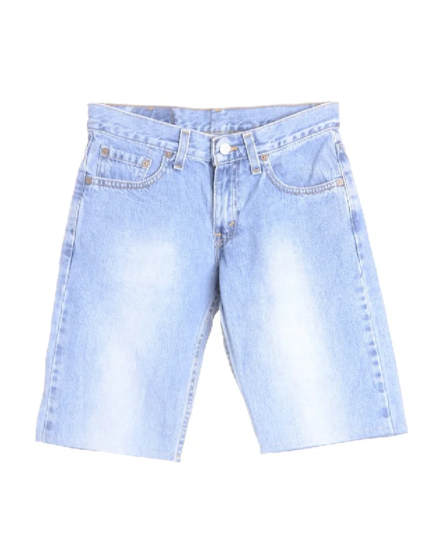 Label Hemmed Denim shorts