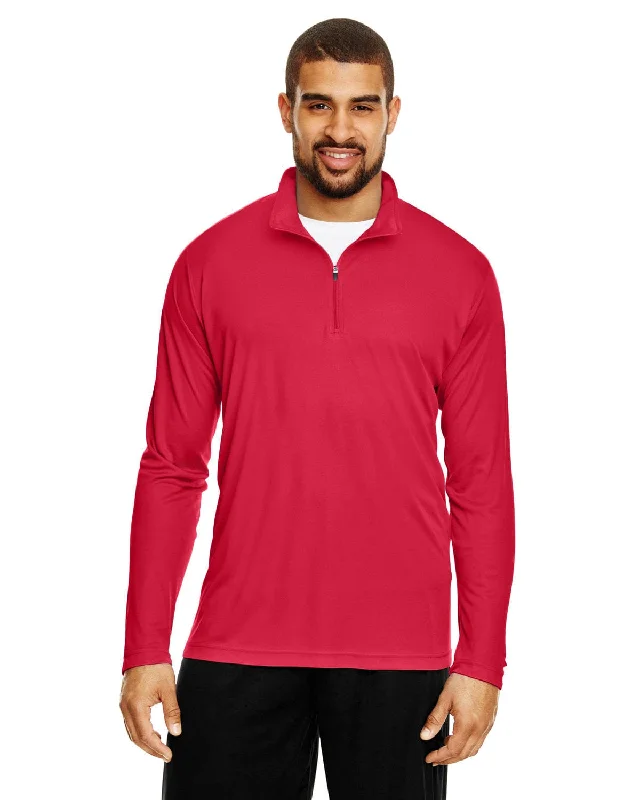 Team 365 Mens Zone Performance Quarter-Zip | Sport Red