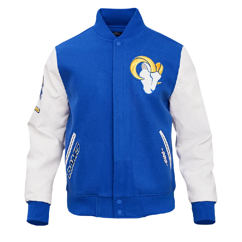 NFL LOS ANGELES RAMS CLASSIC WOOL MEN'S VARSITY JACKET (BLUE/ WHITE)