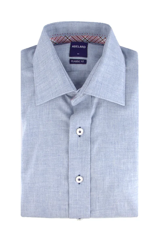 Abelard Heathered Blues Classic Shirt Pale Denim