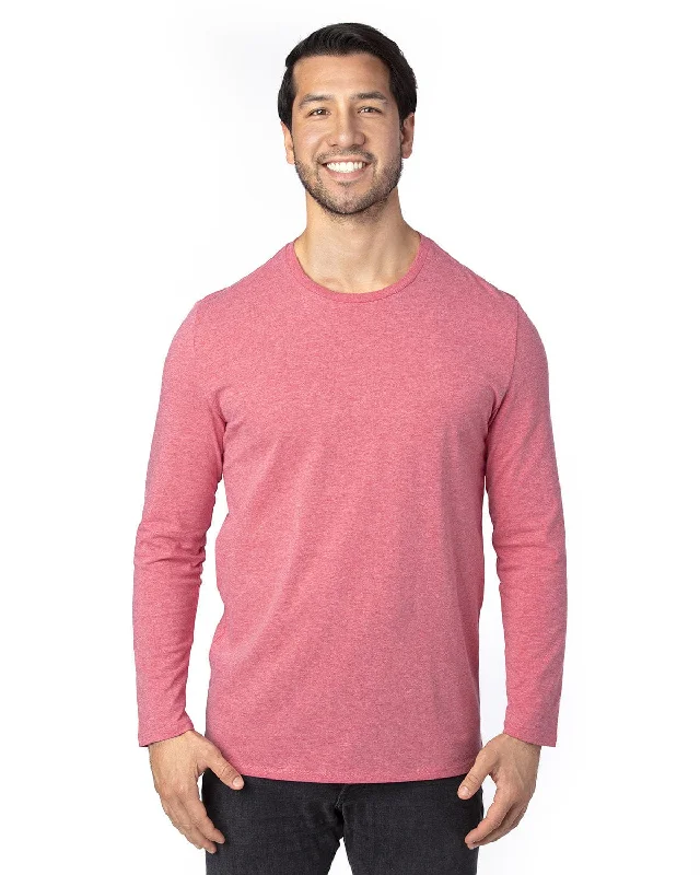 Threadfast Apparel Unisex Ultimate Long Sleeve T-Shirt | Red Heather