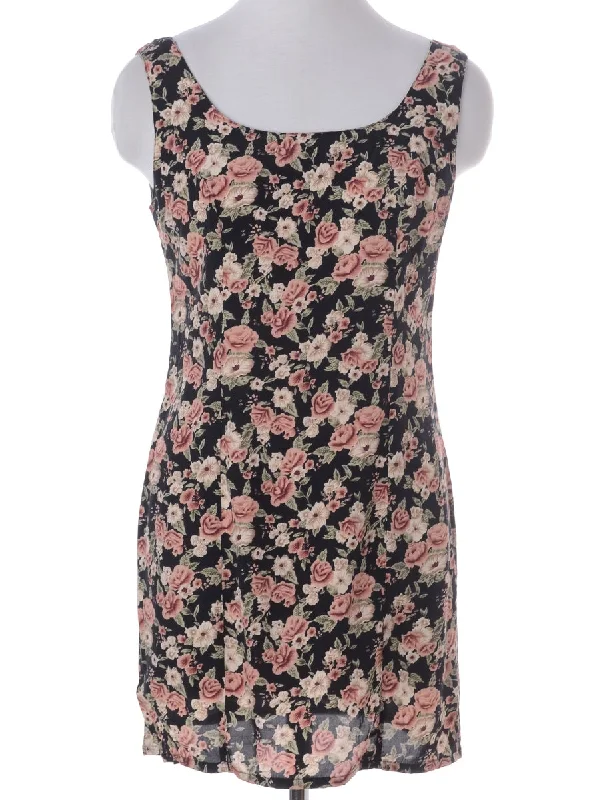 Label Floral Short Dress