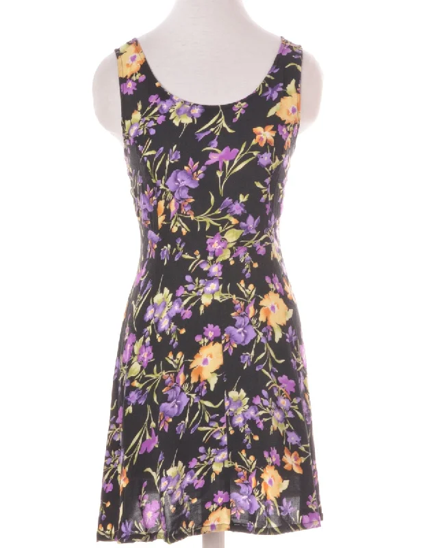 Label Floral Short Dress