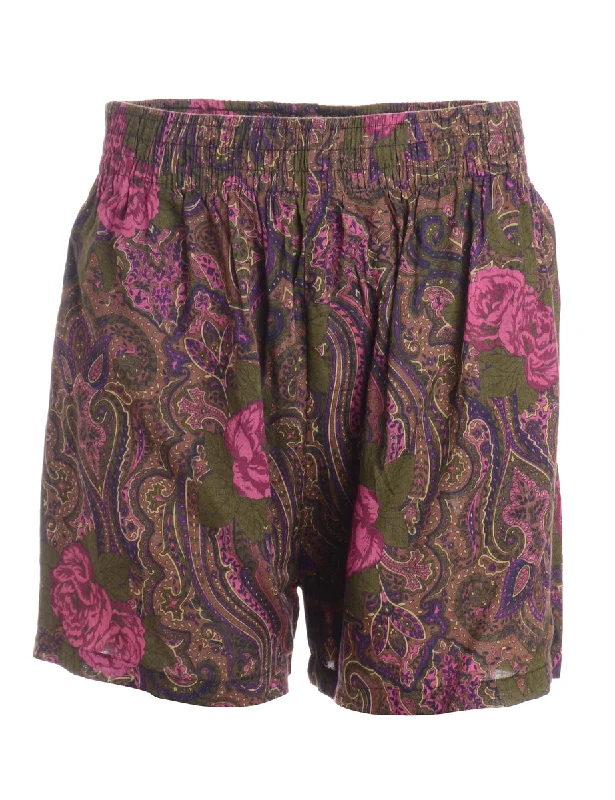 Label Floral Summer Shorts