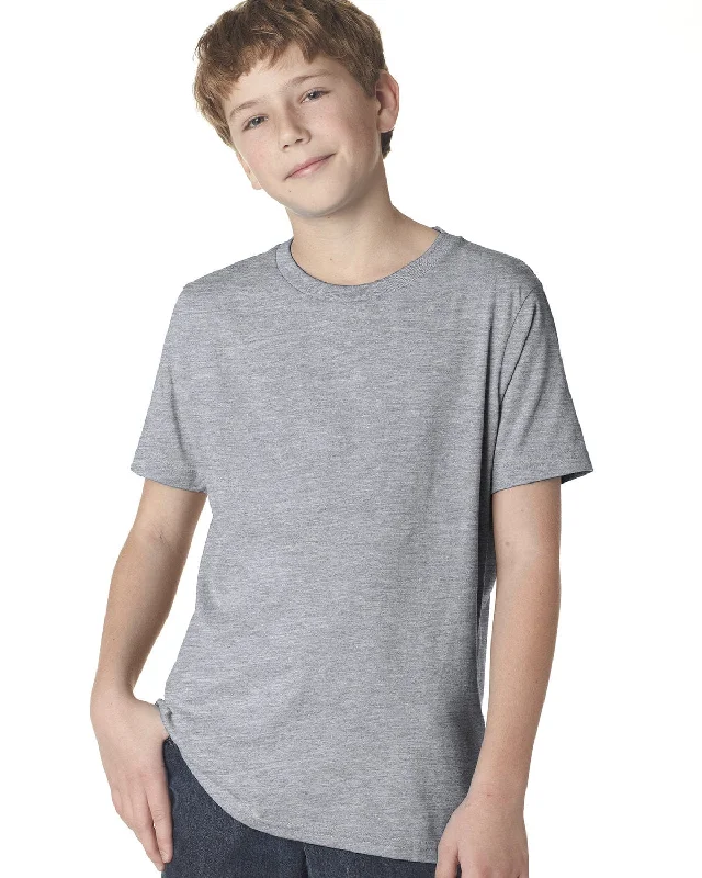 Next Level Boys Premium Short Sleeve Crew Tee | Heather Gray