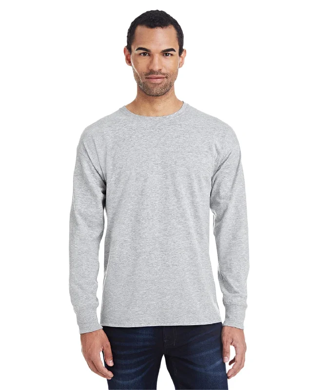 Hanes Mens X-Temp Long Sleeve T-Shirt | Light Steel