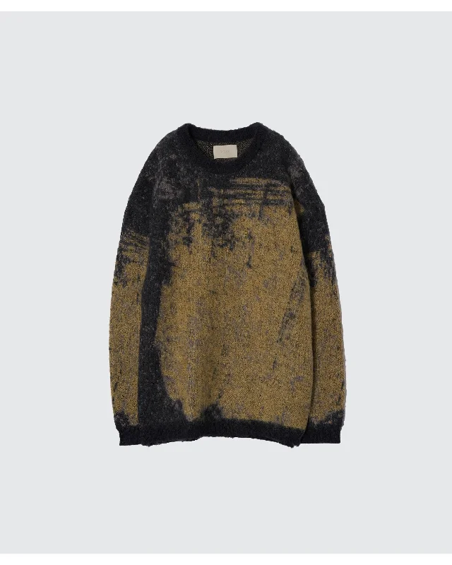 JACQUARD MOHAIR SWEATER  YELLOW