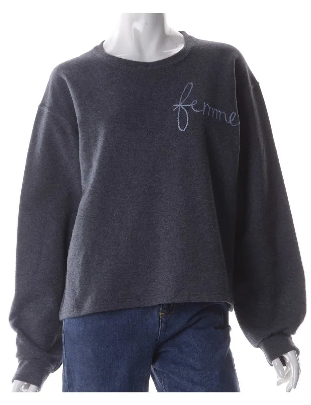 Label Hand Embroidered Sweatshirt