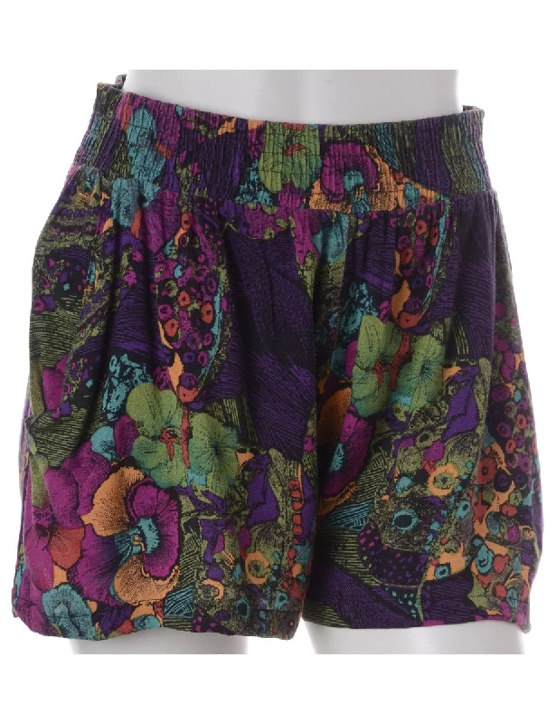 Label Floral Summer Shorts