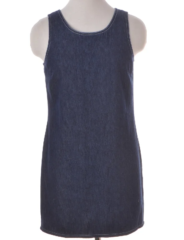 Label Heather Shortened Denim dress