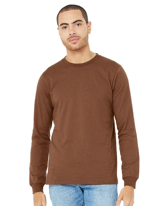 Bella+Canvas Long Sleeve Jersey T-Shirt | Chestnut