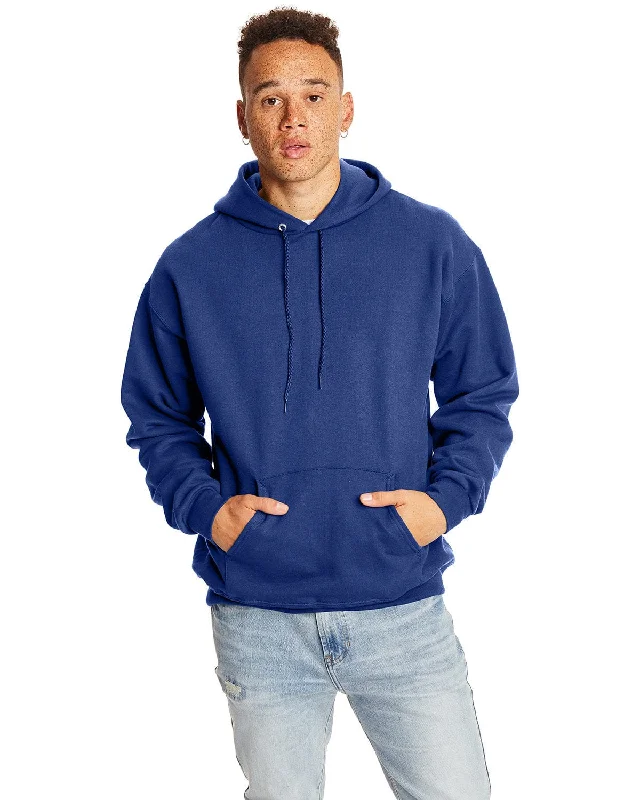 Hanes Ultimate Cotton Pullover Hoodie Sweatshirt | Deep Royal