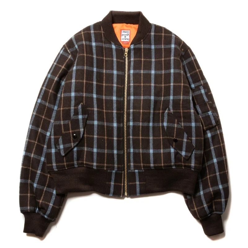 Good Boy Logo Checked MA-1 Jacket