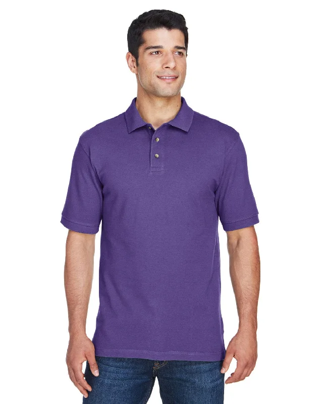 Harriton Cotton Pique Polo Shirt | Team Purple