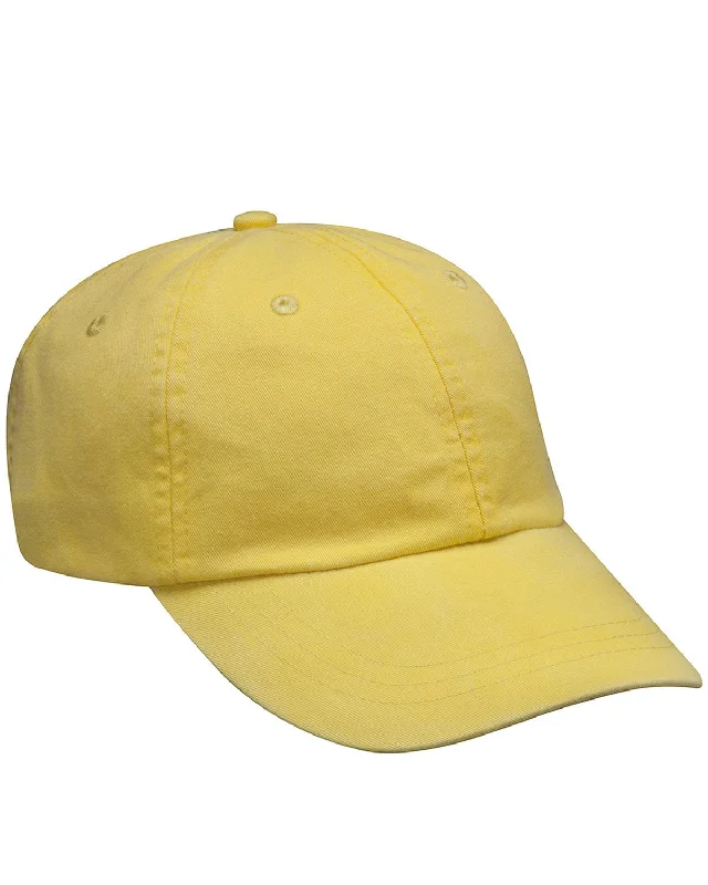 Adams Low-Profile Washed Pigment-Dyed Cap | Lemon