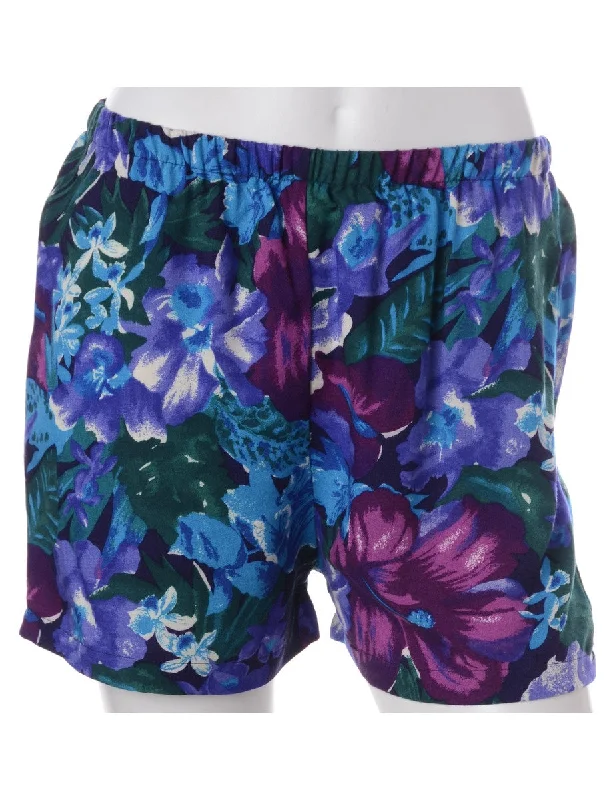 Label Floral Summer Shorts