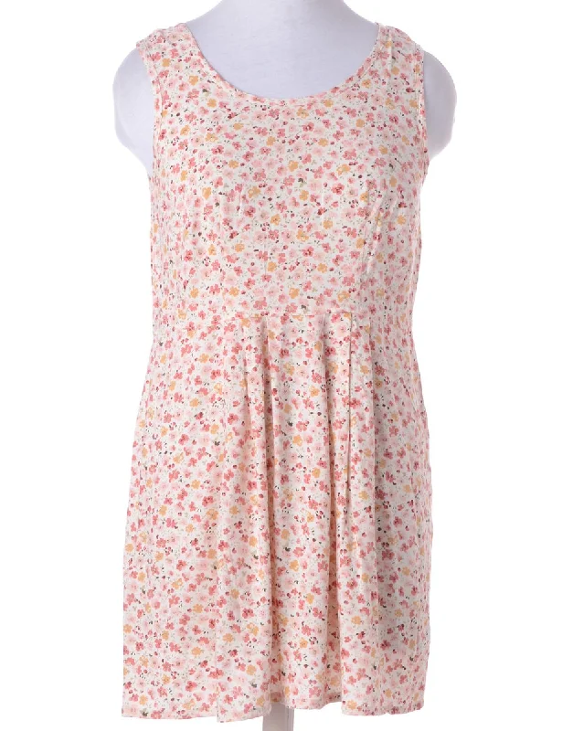 Label Floral Short Dress