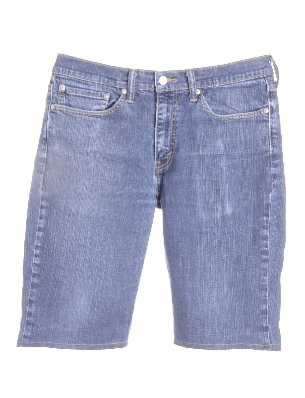 Label Hemmed Denim shorts