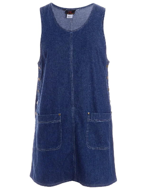 Label Heather Shortened Denim Dress