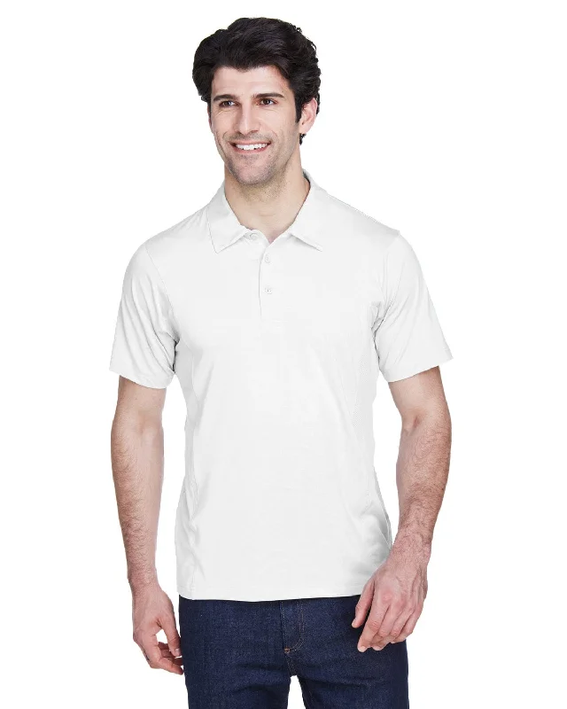 Team 365 Mens Charger Performance Polo | White