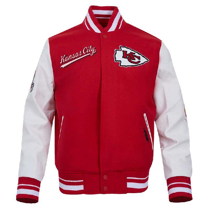 NFL KANSAS CITY CHIEFS SCRIPT TAIL MEN'S RIB WOOL VARSITY (RED/WHITE)