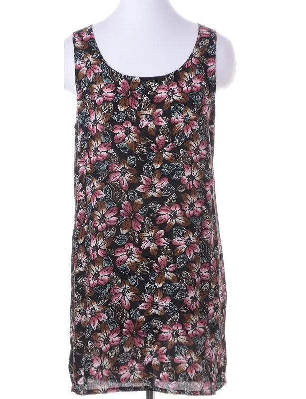 Label Floral Short Dress