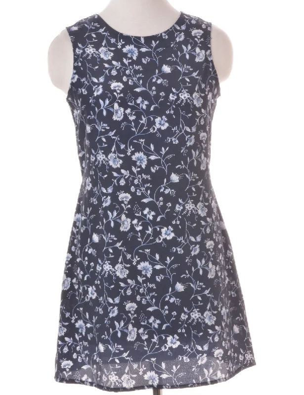 Label Floral Short Dress