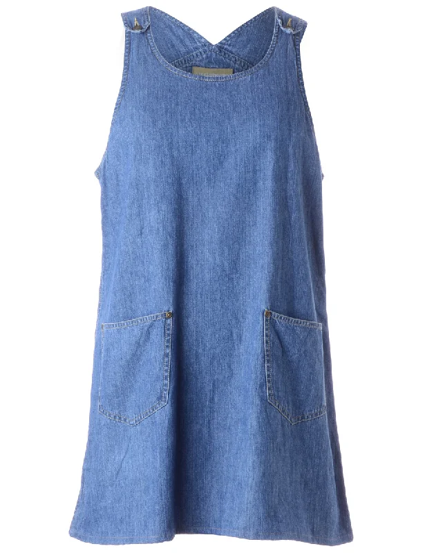 Label Heather Shortened Denim Dress