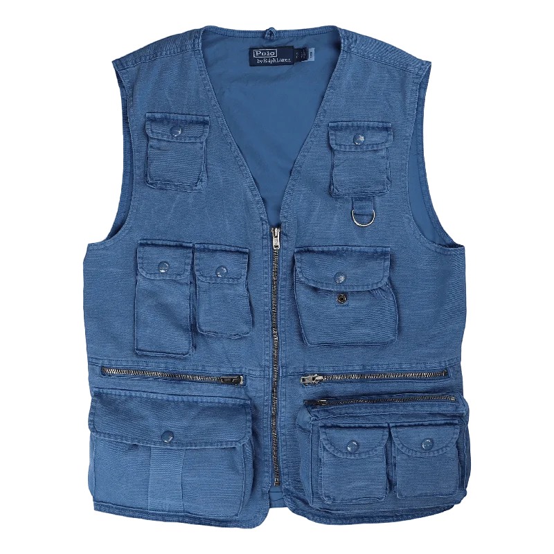 Chino Utility Vest Retreat Blue