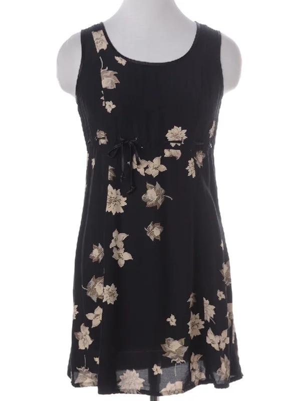 Label Floral Short Dress