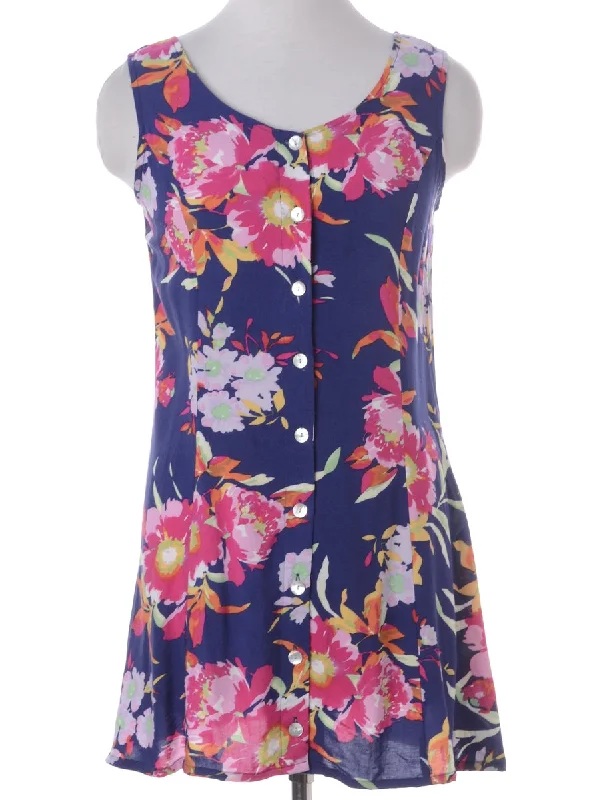 Label Floral Short Dress