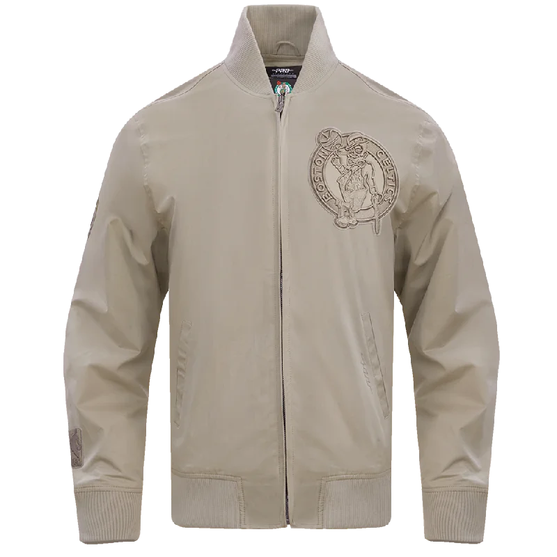 NBA BOSTON CELTICS NEUTRAL TWILL JACKET (TAUPE)