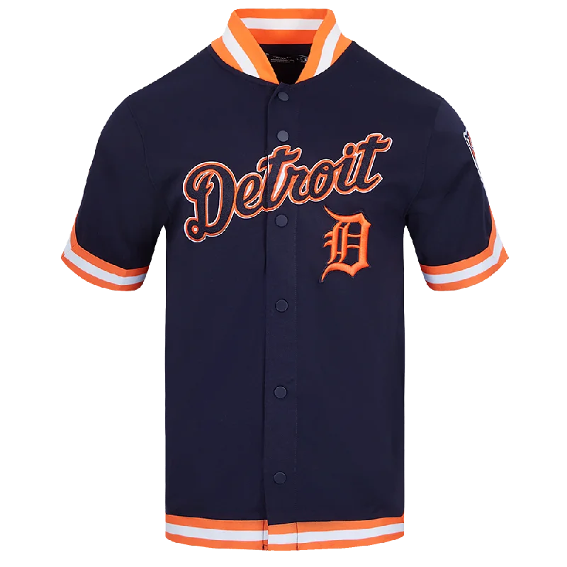 MLB DETROIT TIGERS CLASSIC MEN'S WARM UP JACKET (MIDNIGHT NAVY/ORANGE)