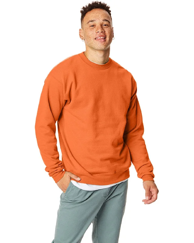 Hanes 50/50 Crewneck Sweatshirt | Safety Orange