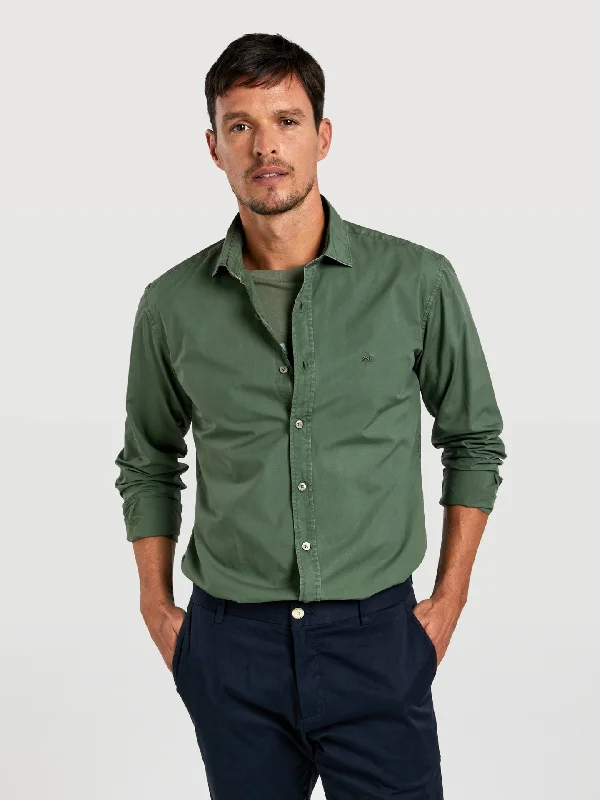 Slim fit poplin faded shirt