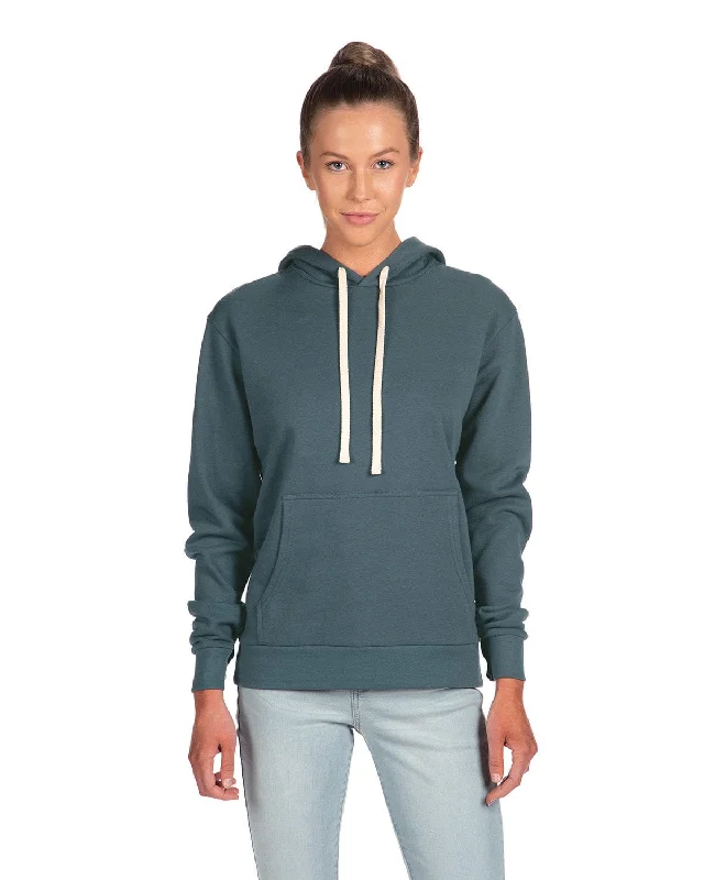 Next Level Apparel Unisex Santa Cruz Pullover Hooded Sweatshirt | Antique Denim