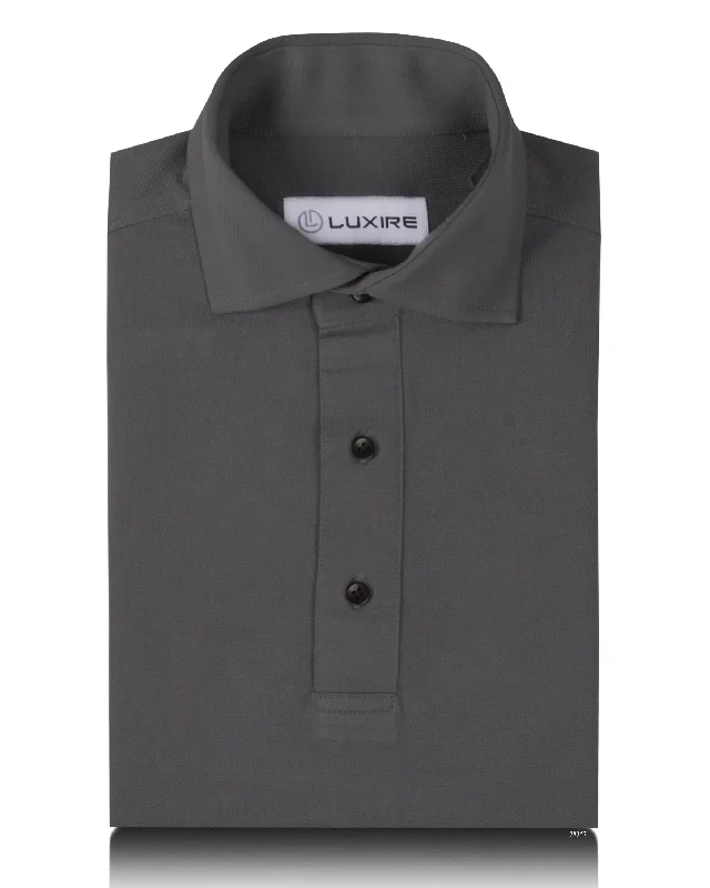 Ash Grey Soft Polo T-Shirt