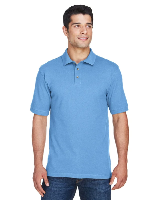 Harriton Cotton Pique Polo Shirt | Lt College Blue