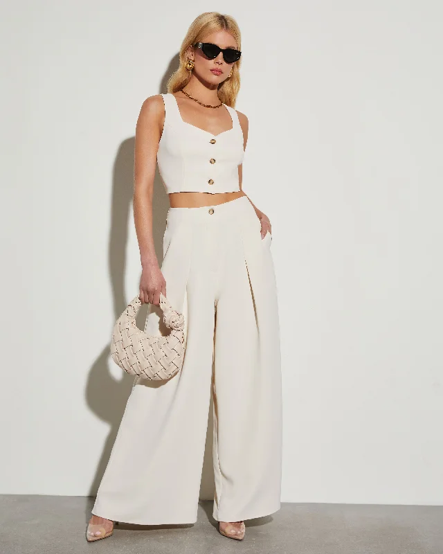 Overstock Clearance Clarissa High Rise Wide Leg Pants