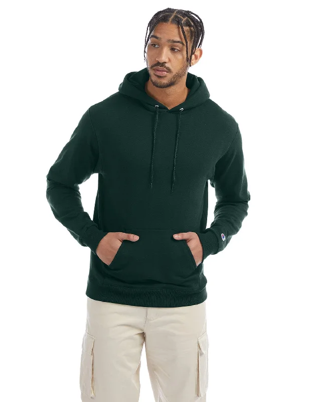 Champion EcoSmart Hooded Sweatshirt | Dark Green