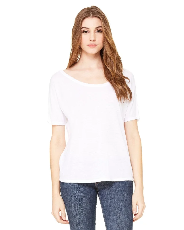 Bella+Canvas Ladies Slouchy T-Shirt | White