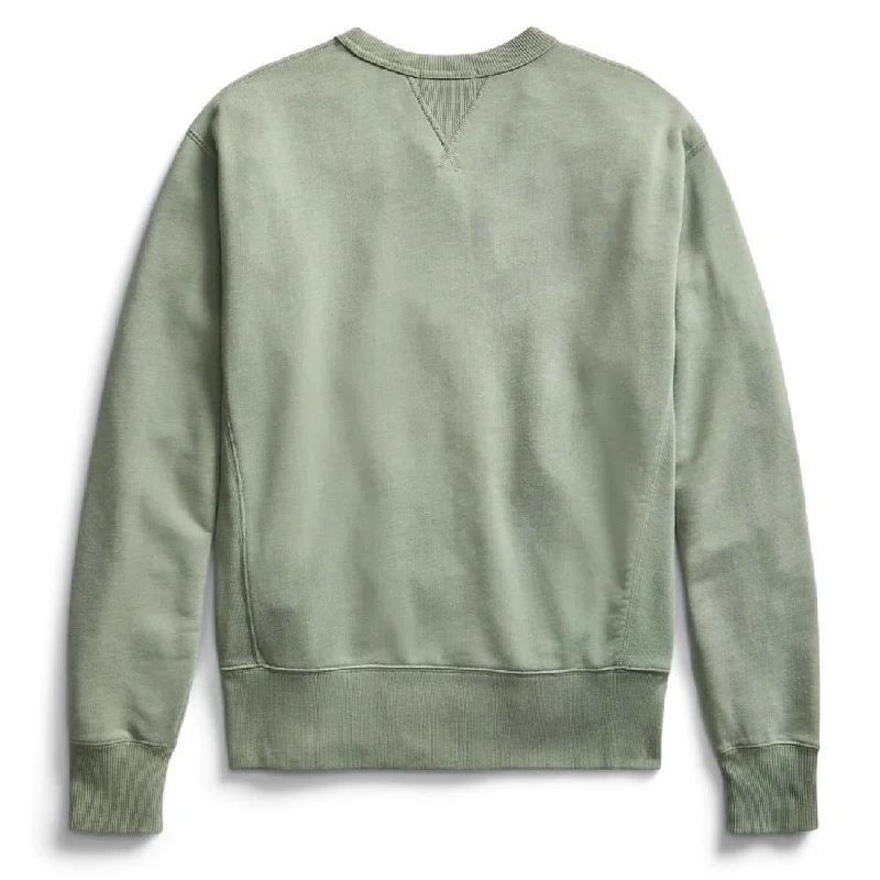 RRL by Ralph Lauren Logo Crew Sweat Faded Green