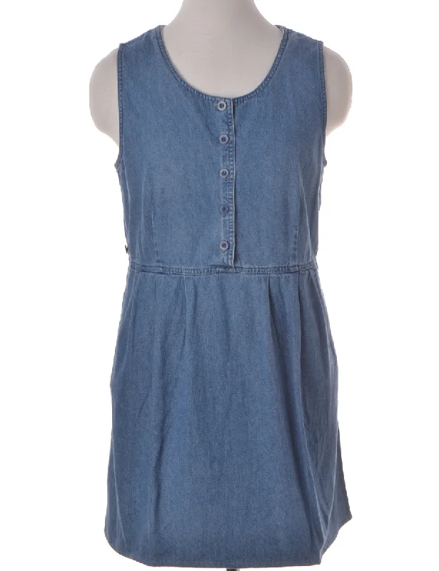 Label Heather Shortened Denim dress