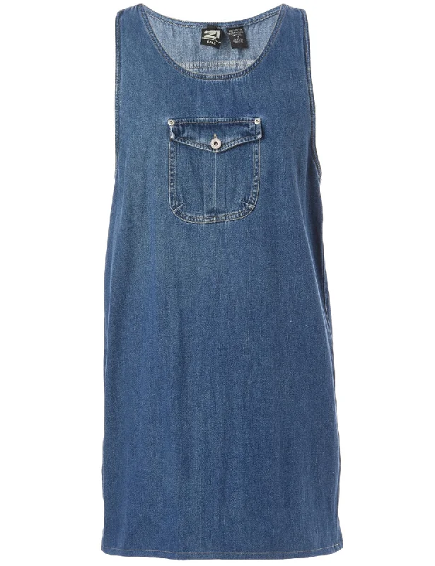 Label Heather Shortened Denim Dress