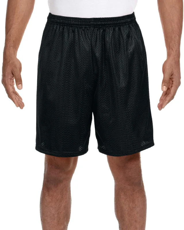 A4 Adult Seven Inch Inseam Mesh Shorts | Black