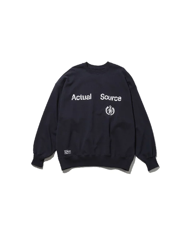 "Actual Source × FreshService" LIGHT OZ CREW NECK SWEAT COLLEGE