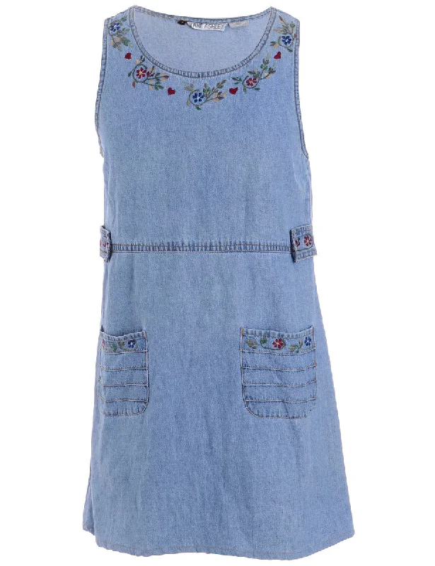 Label Heather Shortened Denim Dress