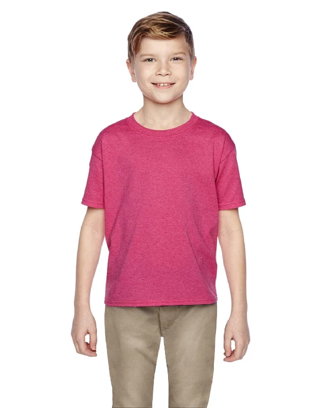 Fruit of the Loom Youth T-Shirt | Retro Hth Pink